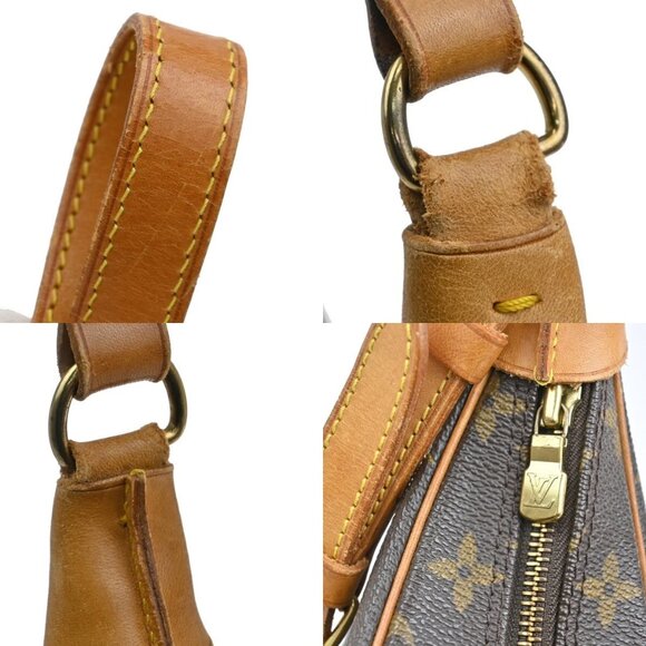 LOUIS VUITTON Boulogne 35 Shoulder Bag Monogram Leather Brown